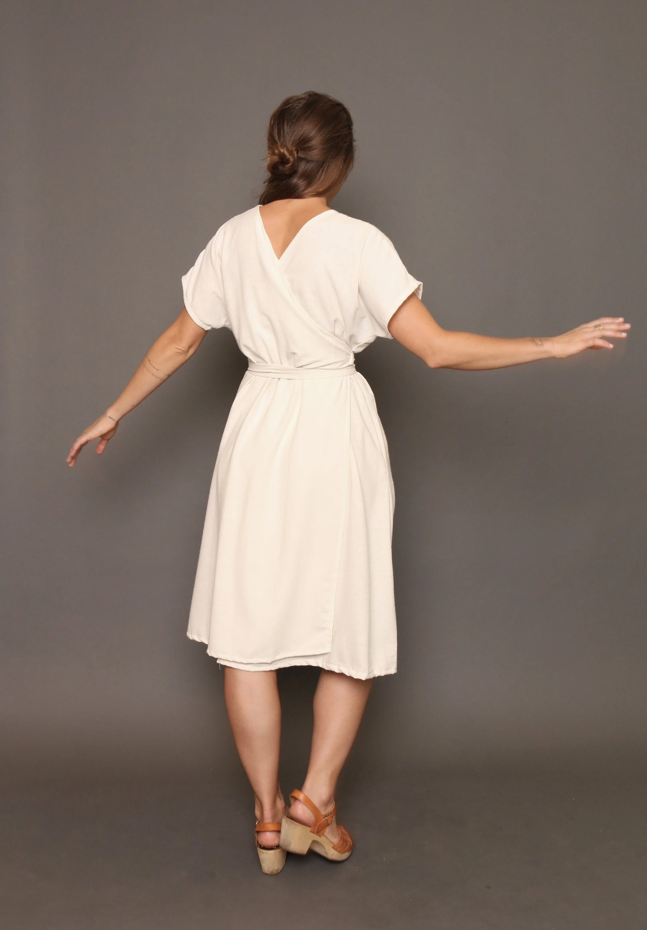 Conscious Clothing, sustainable, handmade, eco friendly, low impact silk wrap dress