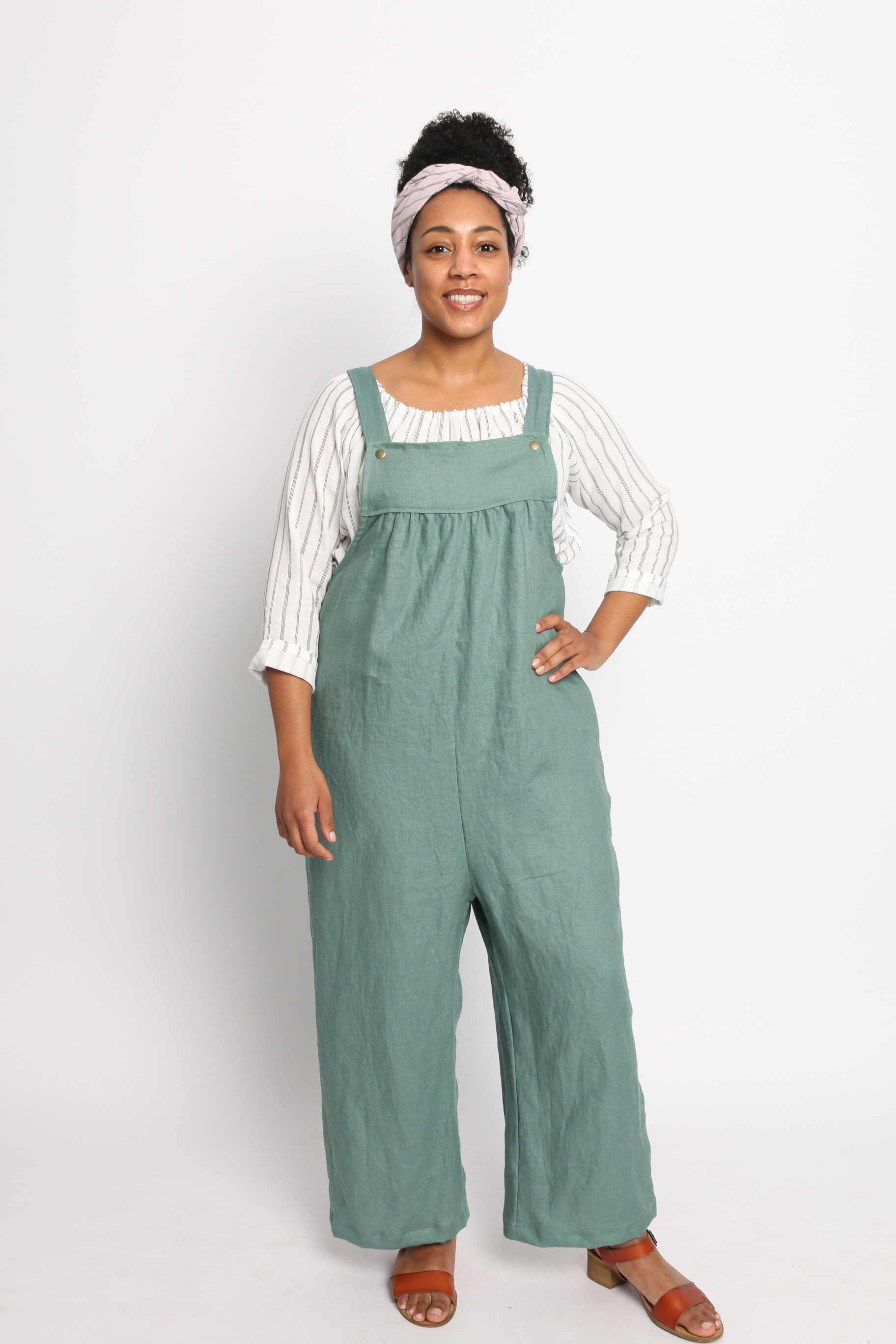 Montreal Overalls - 100% linen. Perfectly flow-y, adjustable straps, and inside pockets.