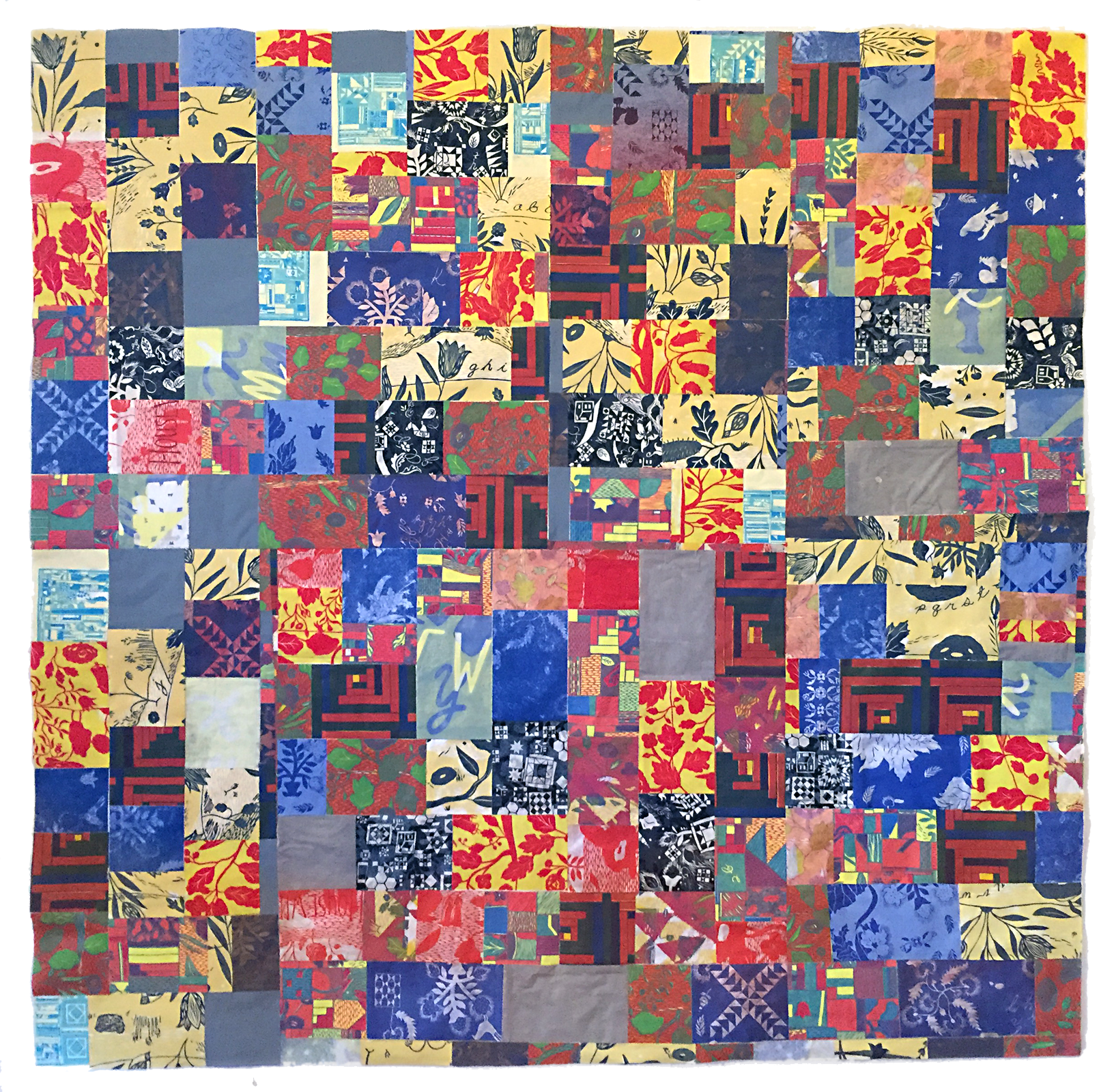 Katy G Collier, Not superimposed, not fiction , Paper quilt, woodcut, monotype, and collage, 2018