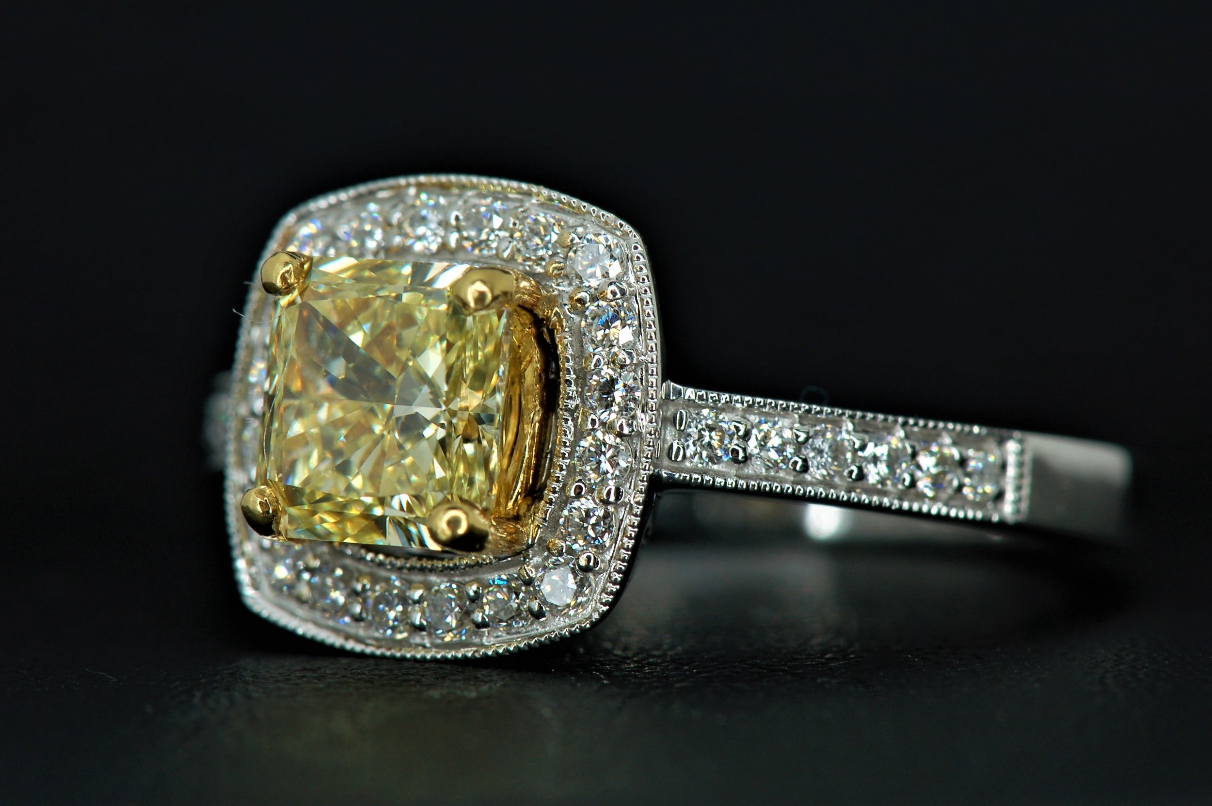 Natural Fancy Yellow Diamond Ring — Diamond Brokerage | Jewelry Store