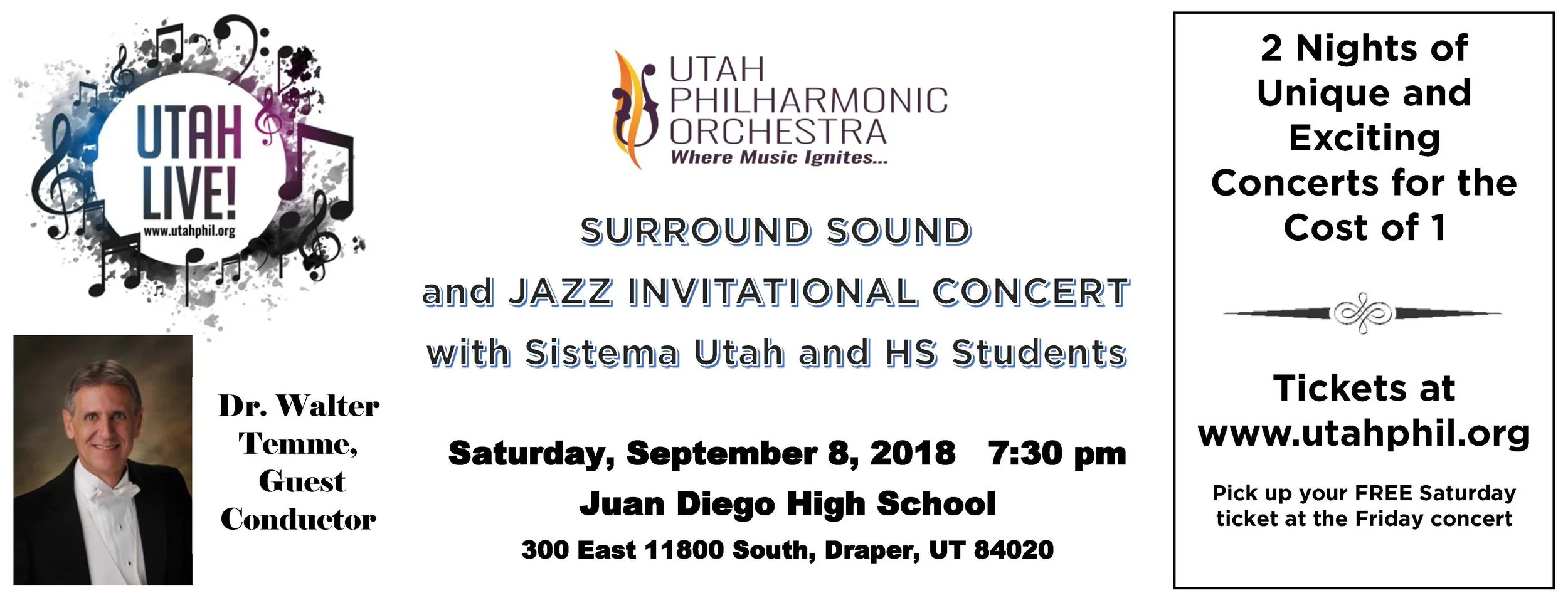 Utah Live! Joint Concert with Utah Philharmonic Orchestra
