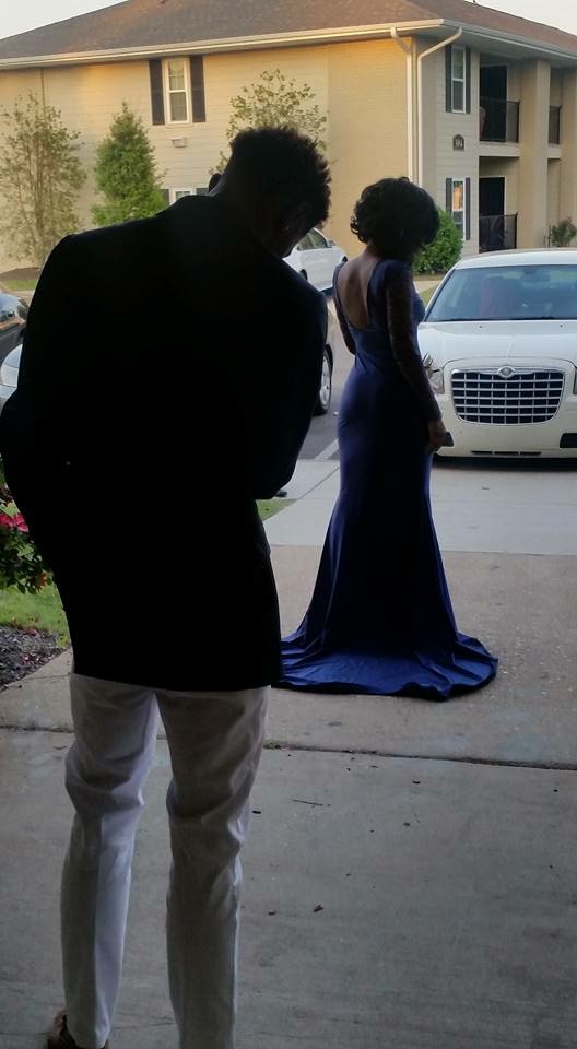 Andrea-Fenise-Blue-Lace-Cutout-Prom-Dress