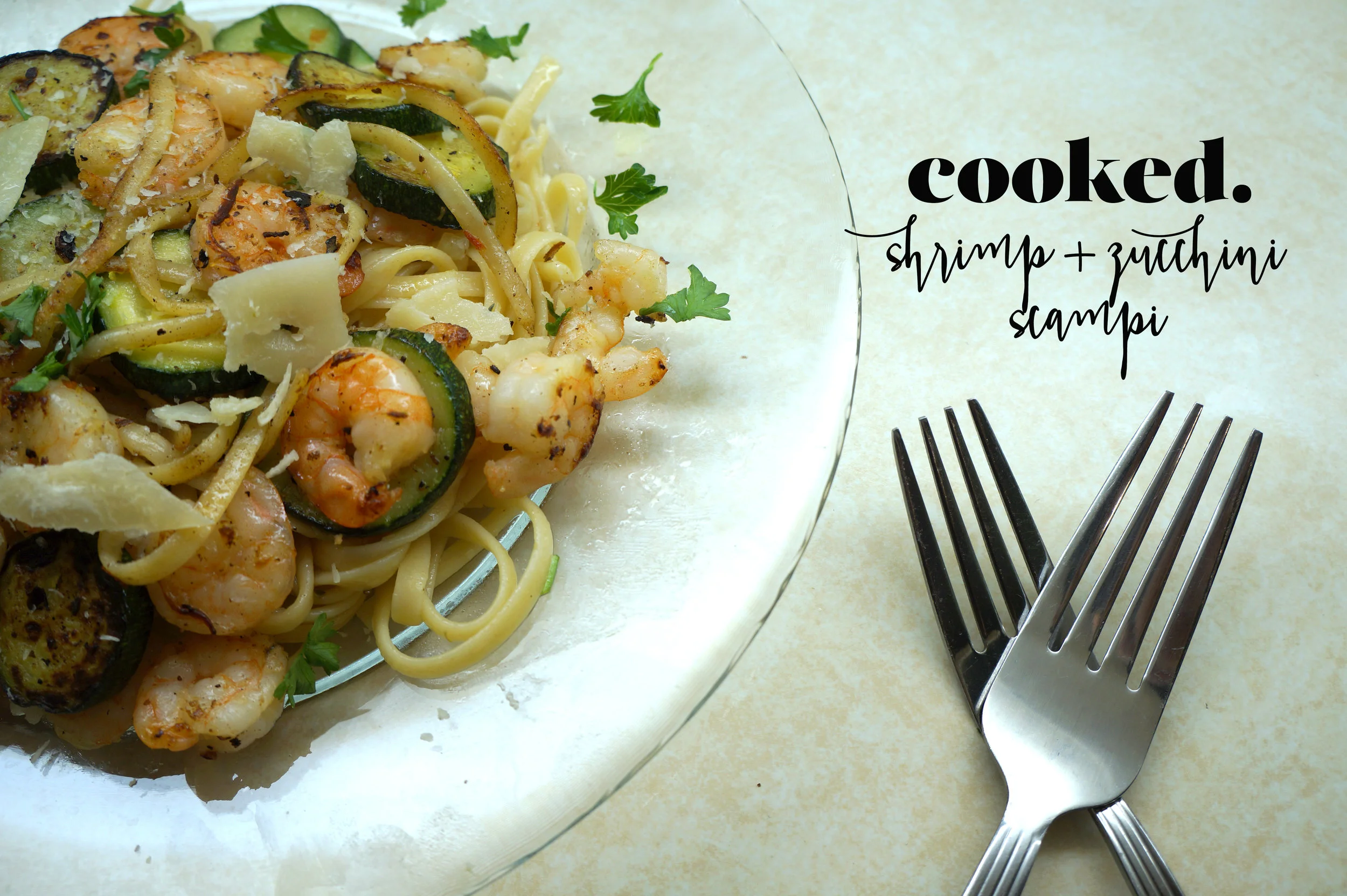 Andrea Fenise Memphis Fashion and Food Blogger Shrimp and Zucchini Scampi