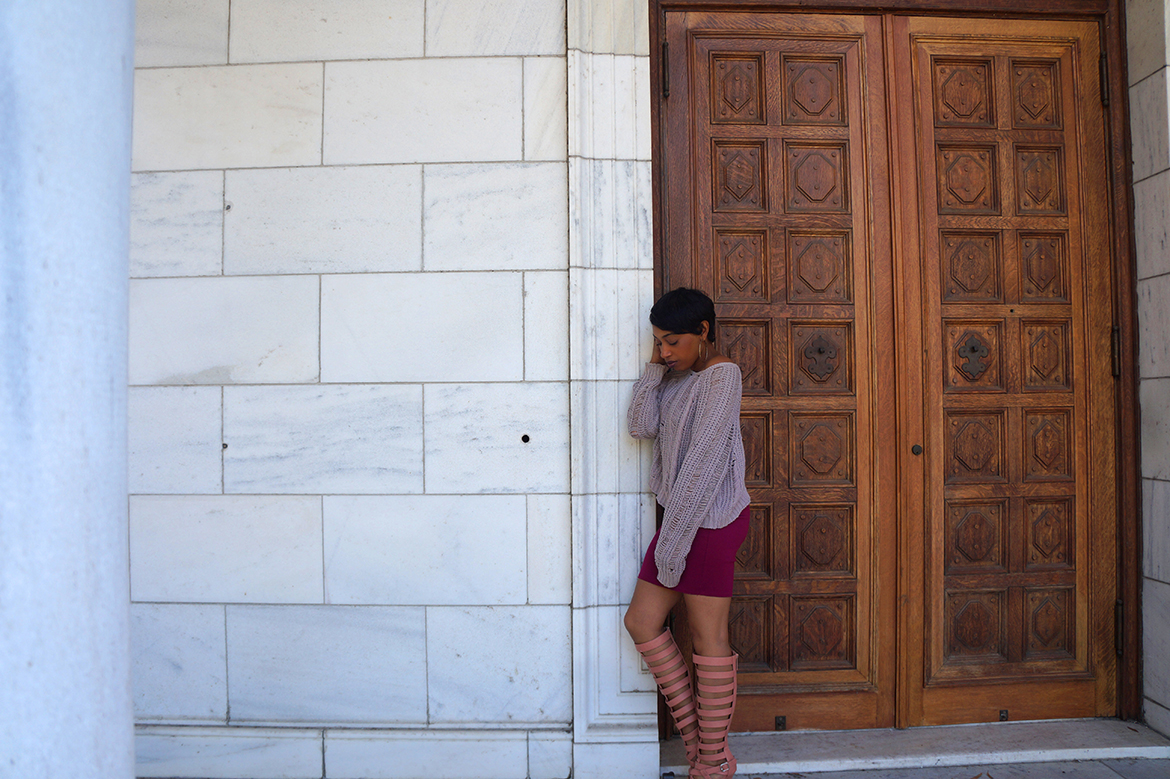 Andrea Fenise styling transitional pieces for fall 