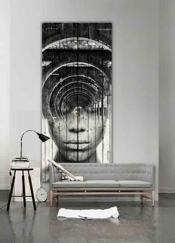 Andrea Fenise, Memphis Fashion Blogger, Antonio Mora wooden mural
