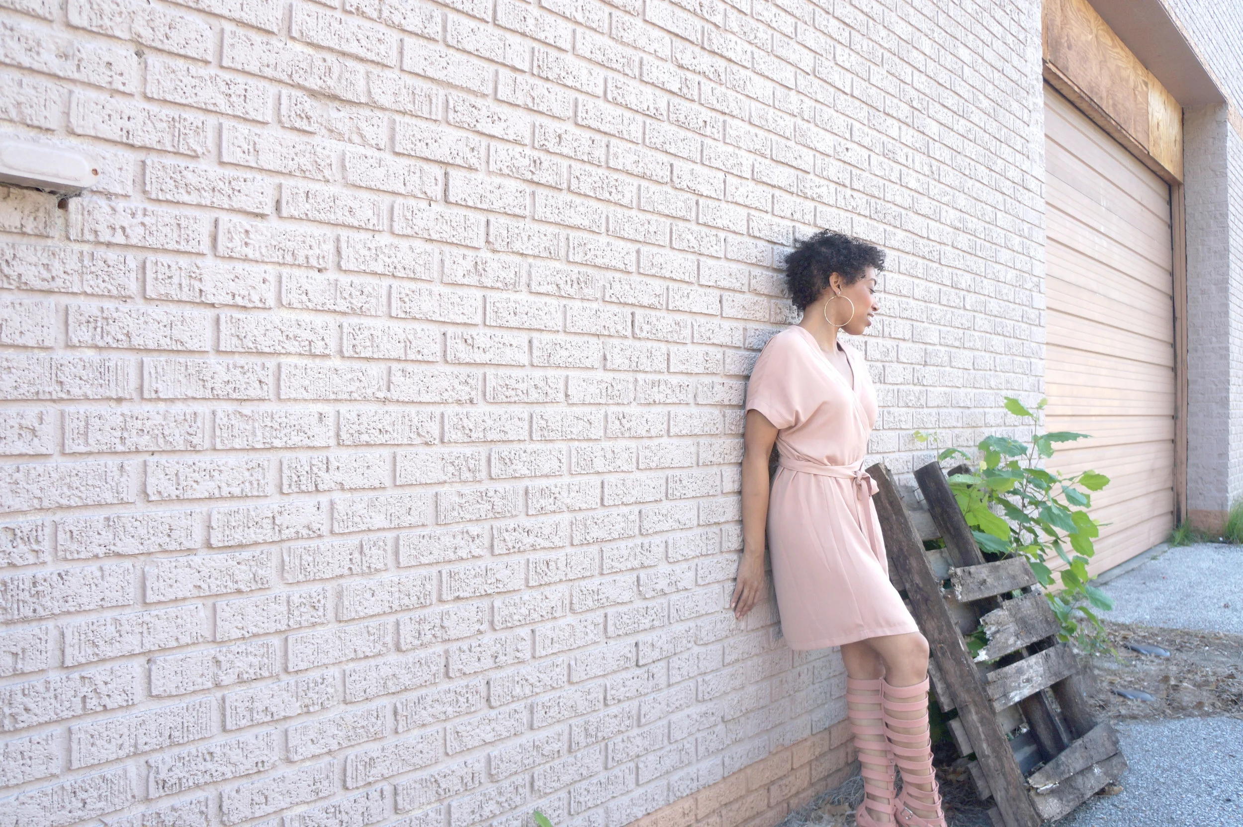 Andrea Fenise Memphis Fashion Blogger styles a dress by Tobi 
