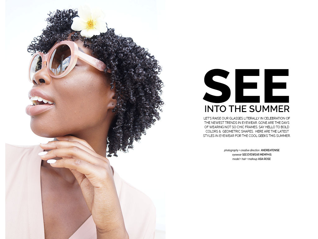 Andrea Fenise Memphis Fashion Blogger shots SEE EYEWEAR brand collaboration