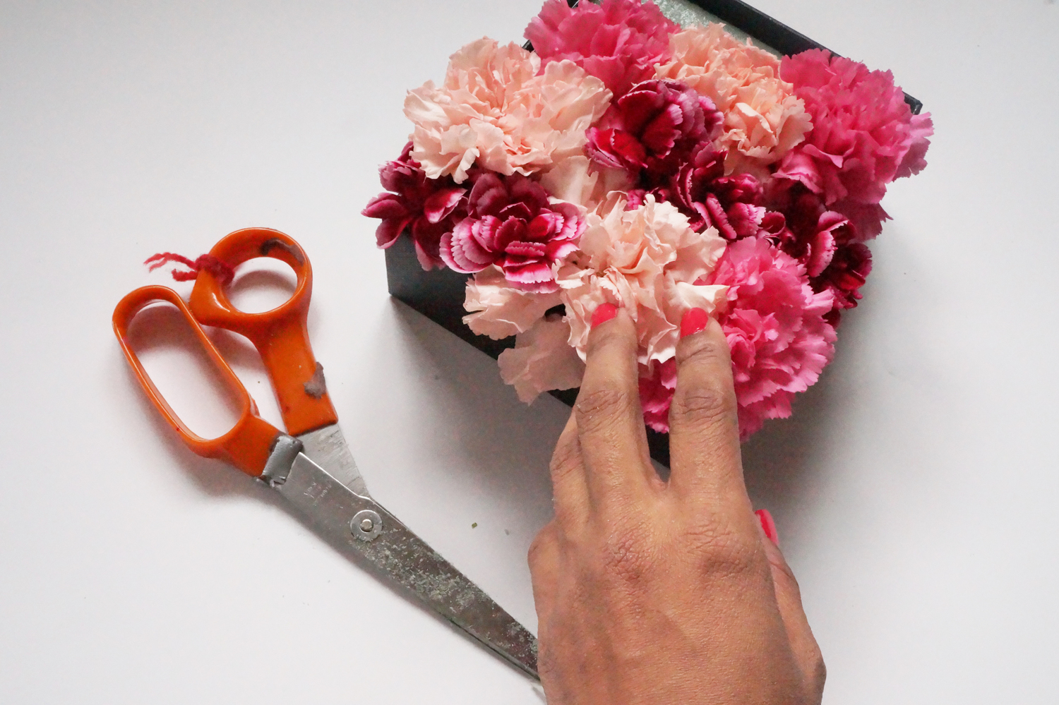 Andrea Fenise Memphis Fashion Blogger shares how to make a DIY Floral Box for Valentine’s Day