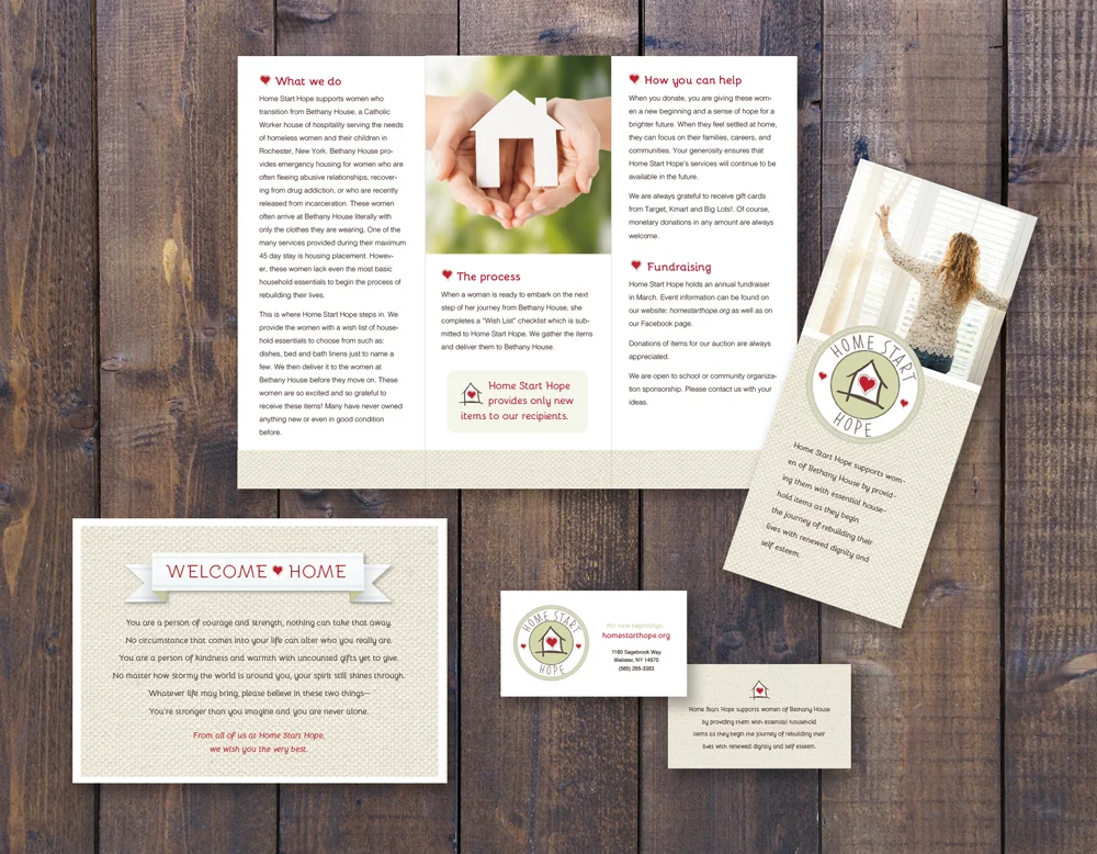 Marketing materials using existing logo
