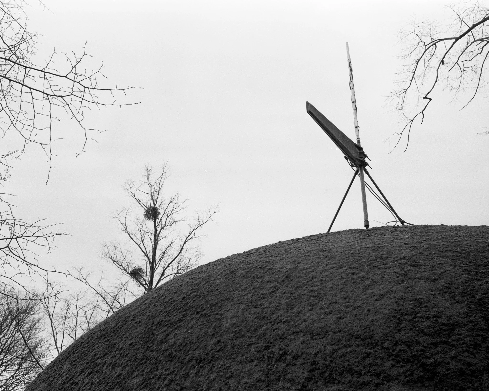 Black-and-white photograph of a street scene, Lausanne.