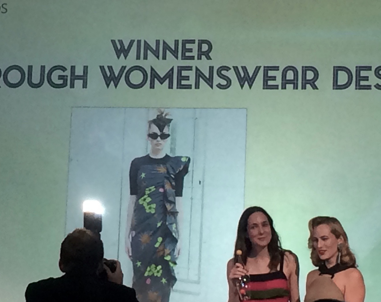 Presentation of best womenswear designer award