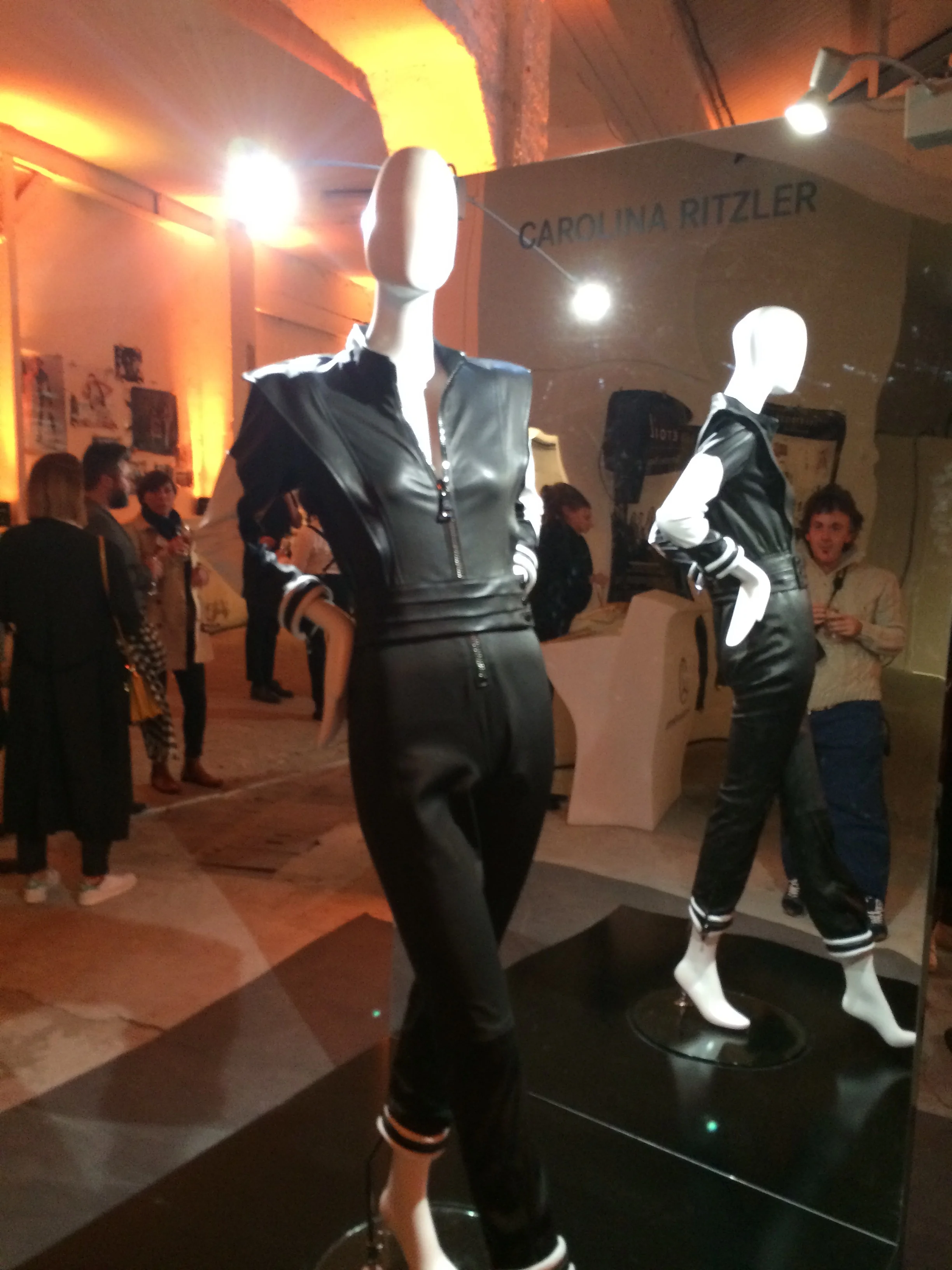 Carolina Ritzler catsuit on display at Les Etoiles, Mercedez-Benz & Alexis Mabille cocktail party