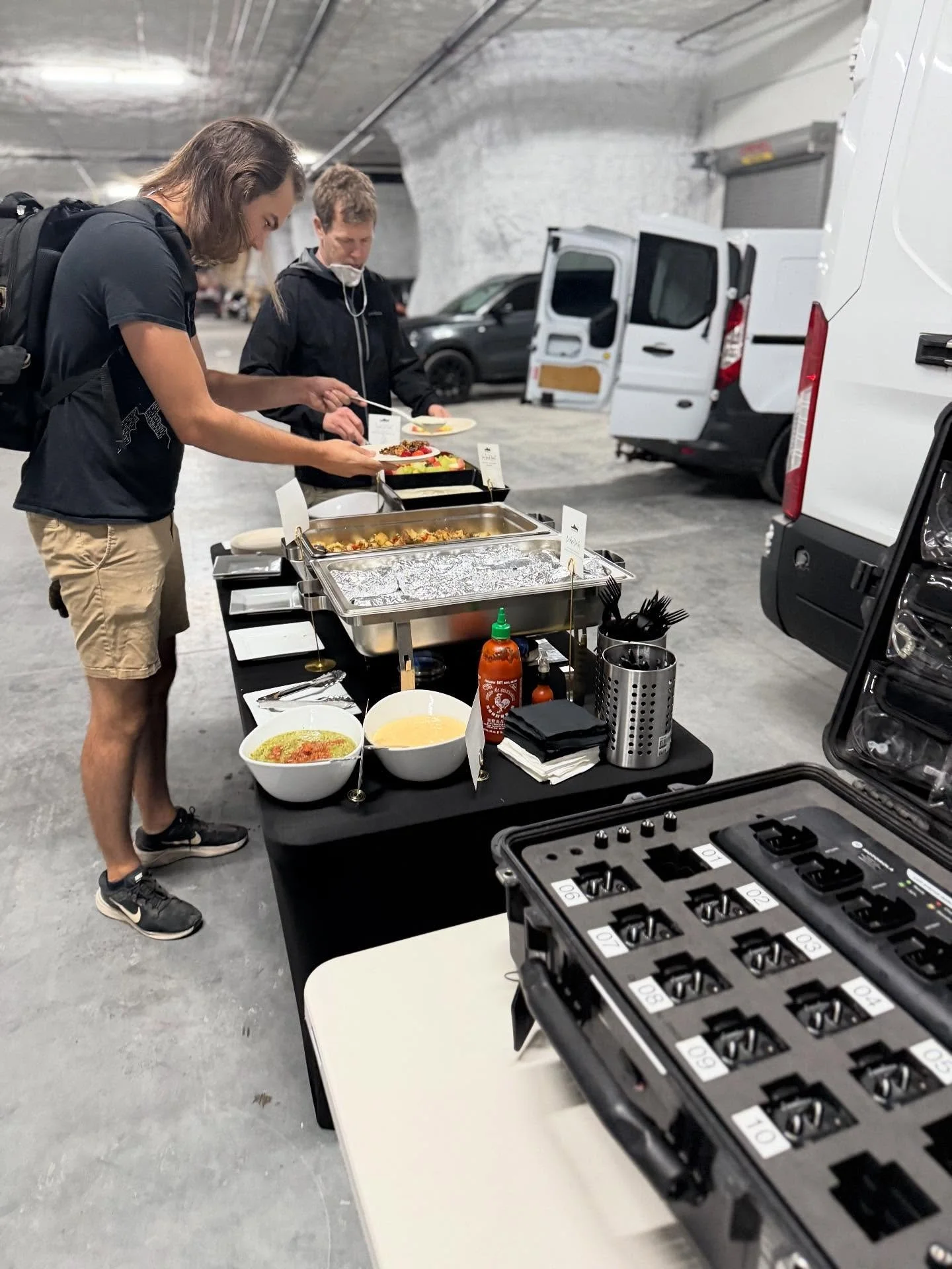 Catering @mercedesbenz commercial in KC. Early AM call times. Late night call times. All over KC.