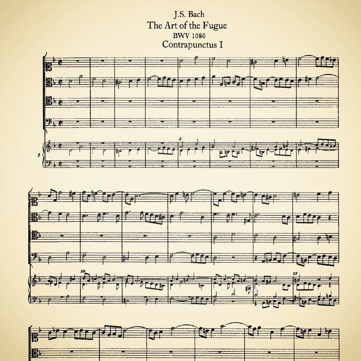 The First Movement of The Art of Fugue