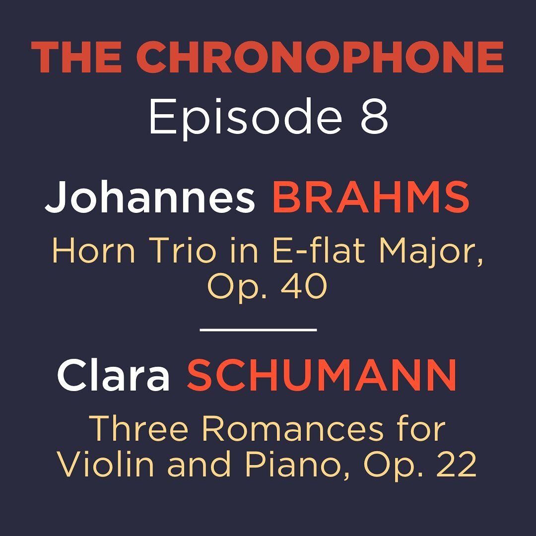 Episode 8 of The Chronophone is coming your way Thursday night at 8pm Eastern!

It&rsquo;s the mid-1800s and Clara Schumann and Johannes Brahms highlight the incredible lyricism of the Romantic period. Go deep with the stories behind the music with o