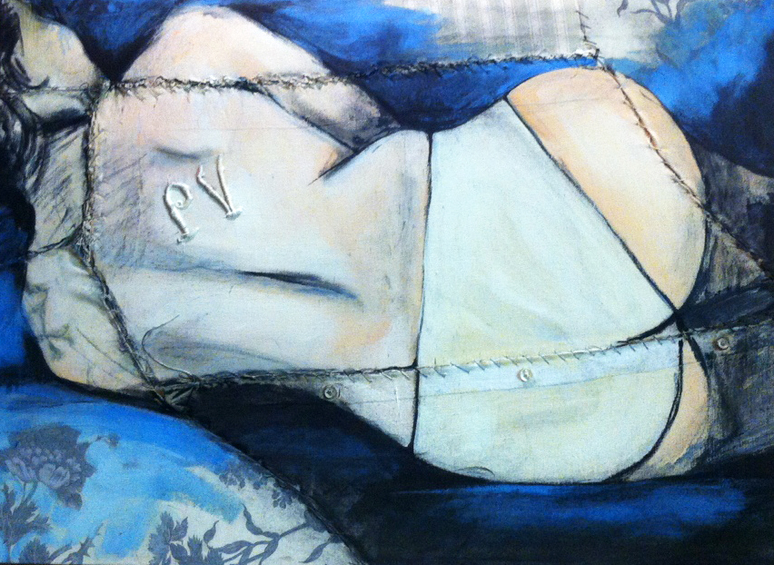 Petite Pauline - Fabric, sheets, stitching, charcoal, mixed media on canvas - 20” x 28” / 70 x 50 cm
Normal
0
false
false
false
EN-US
JA
X-NONE
/* Style Definitions */
table.MsoNormalTable
{mso-style-name:"Table Normal";
mso-tstyle-rowband-size:0;
mso-tstyle-colband-size:0;
mso-style-noshow:yes;
mso-style-priority:99;
mso-style-parent:"";
mso-padding-alt:0cm 5.4pt 0cm 5.4pt;
mso-para-margin:0cm;
mso-para-margin-bottom:.0001pt;
mso-pagination:widow-orphan;
font-size:12.0pt;
font-family:"Cambria","serif";
mso-ascii-font-family:Cambria;
mso-ascii-theme-font:minor-latin;
mso-hansi-font-family:Cambria;
mso-hansi-theme-font:minor-latin;
mso-ansi-language:EN-US;
mso-fareast-language:EN-US;}