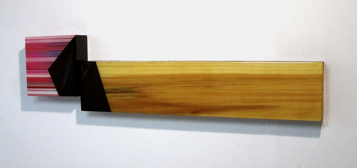 Puzzle #56 – Acrylic, Yellow Pine, MDF, UV resin – Unique - Dim: 10” x 38” / 25 x 97 cm