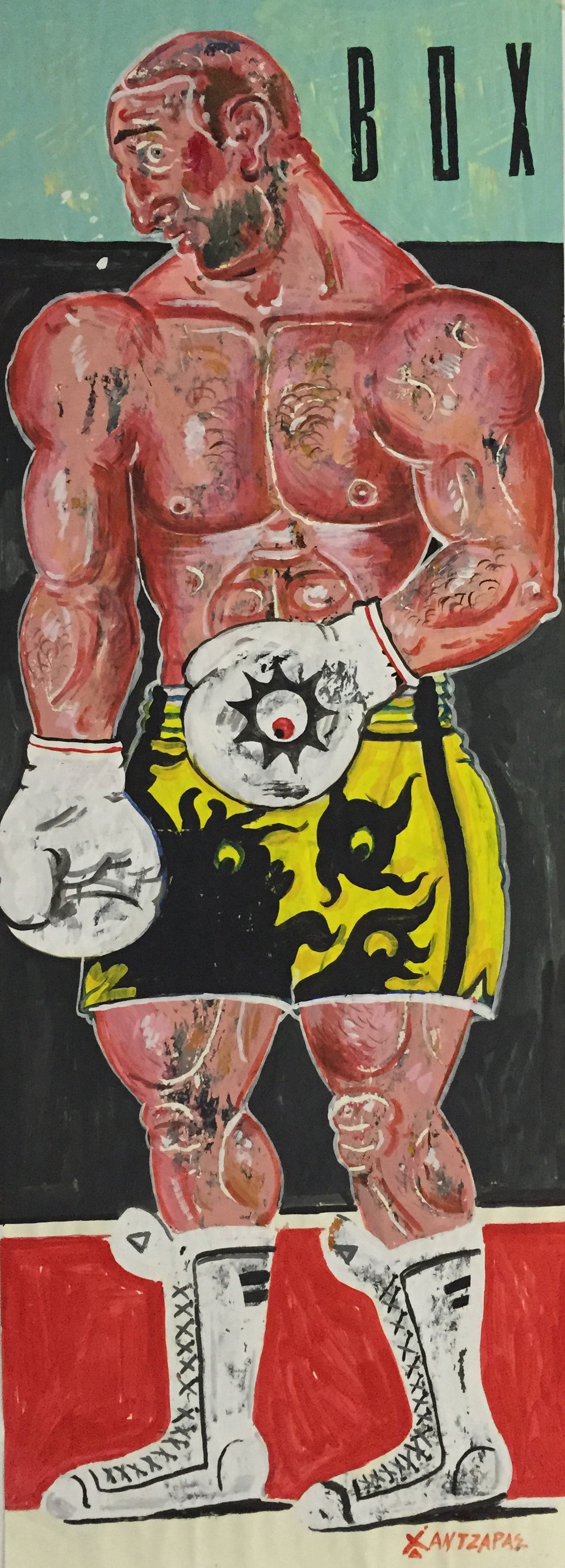  Boxer #2 Acrylic on paper Approx size of artwork: 28” x 79” / 70 x 200 cm 