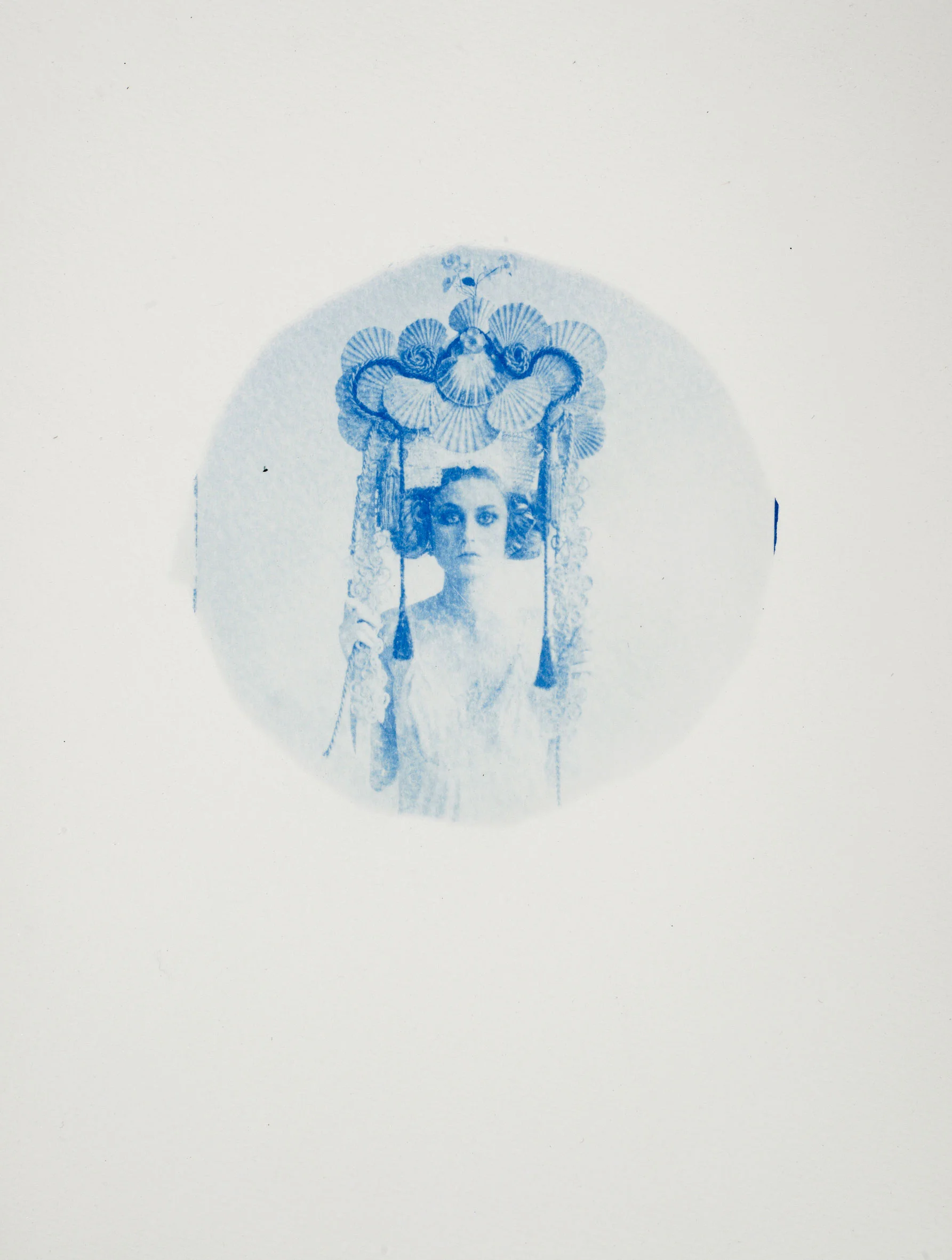 Ondine - 2015 - Original, Cyanotype on paper, framed Artwork: 11 x 9 inches / 29 x 23 cm - SOLD
