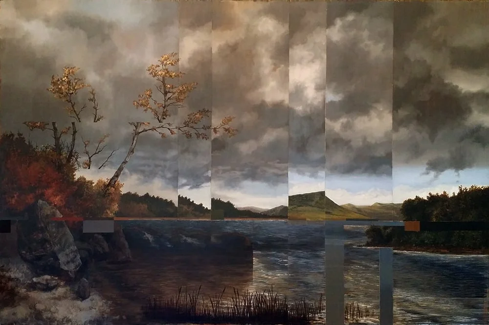 Kensett - 2015 - Oil on black galvanized metal - 40x60 in. / 102x152 cm.