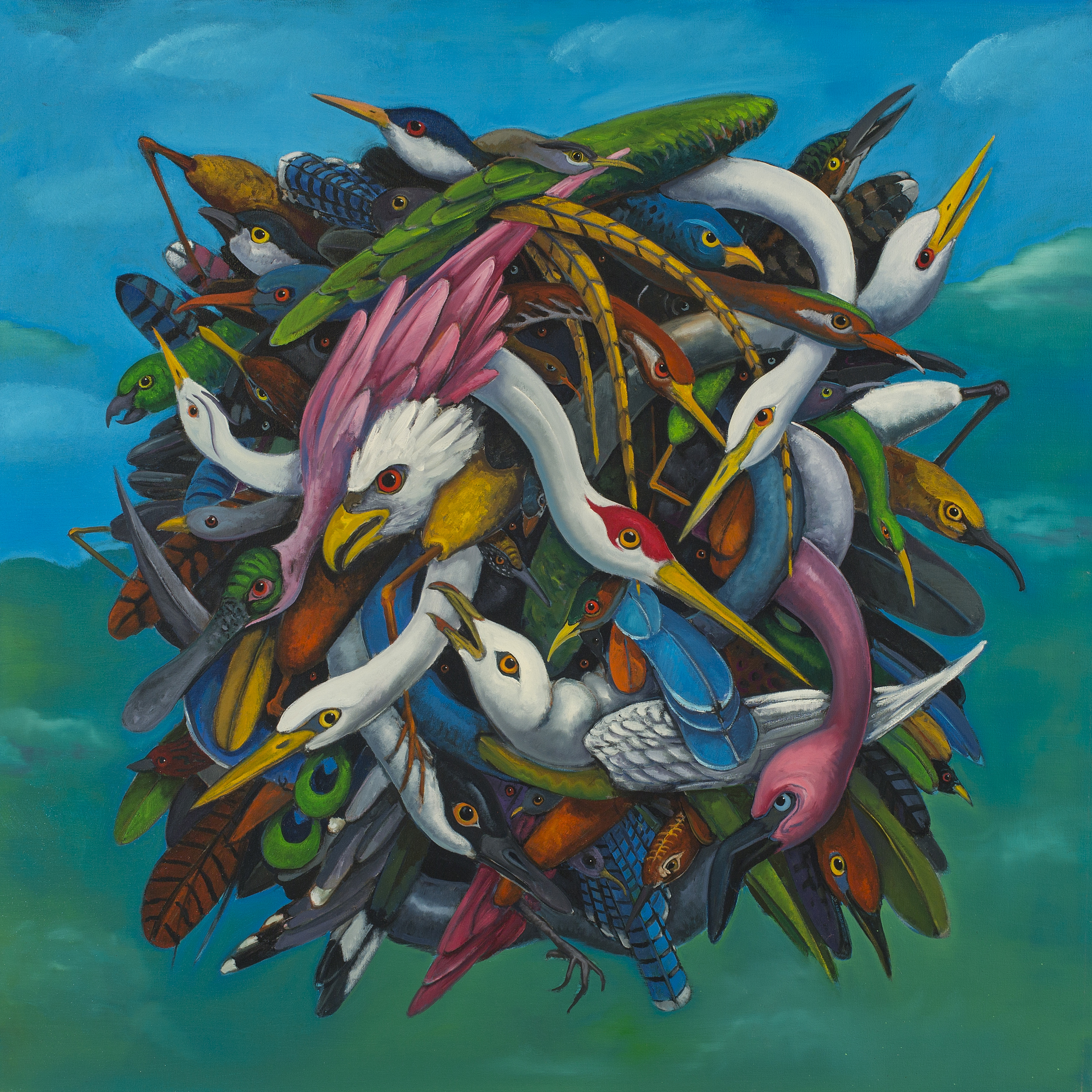 Fall from Grace - 2015 - Oil on canvas - 46x46 in / 117x117 cm