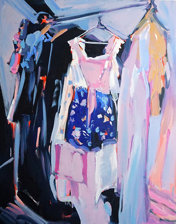  Ekaterina Popova  - Going Out -  2019, Oil on canvas - 30 x 24 x 2 inches / 76 x 61 x 5 cm 