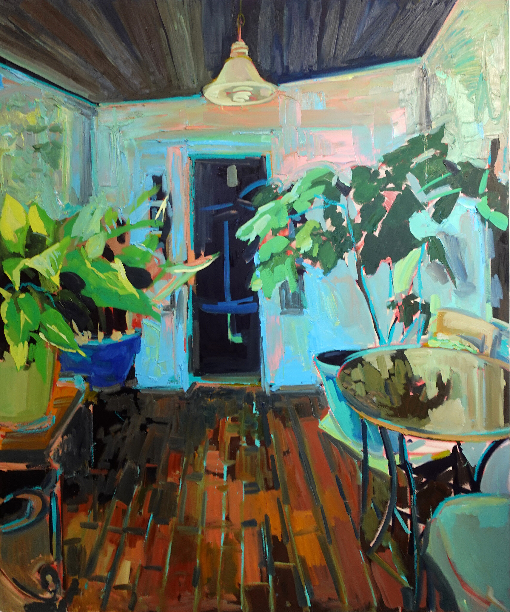  Ekaterina Popova  - Spring Sunroom -   2021 - Oil and acrylic on canvas - 72 x 60 x 2 inches / 183 x 152 x 5 cm 