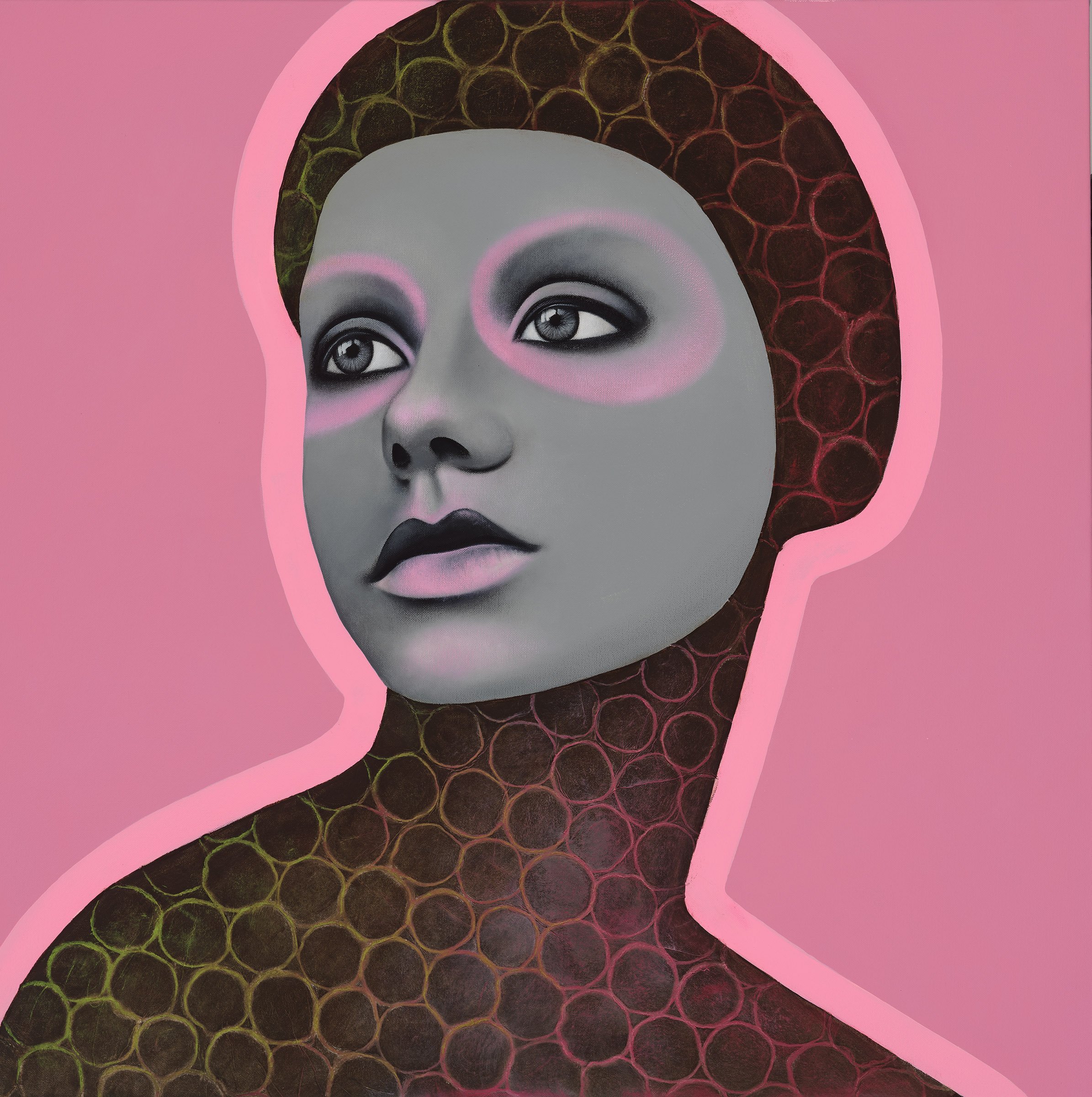  Ramona Nordal - “ Victory # 2 ” - 2022, Acrylic on canvas - 36x36x2 inches / 91x91x7cm 