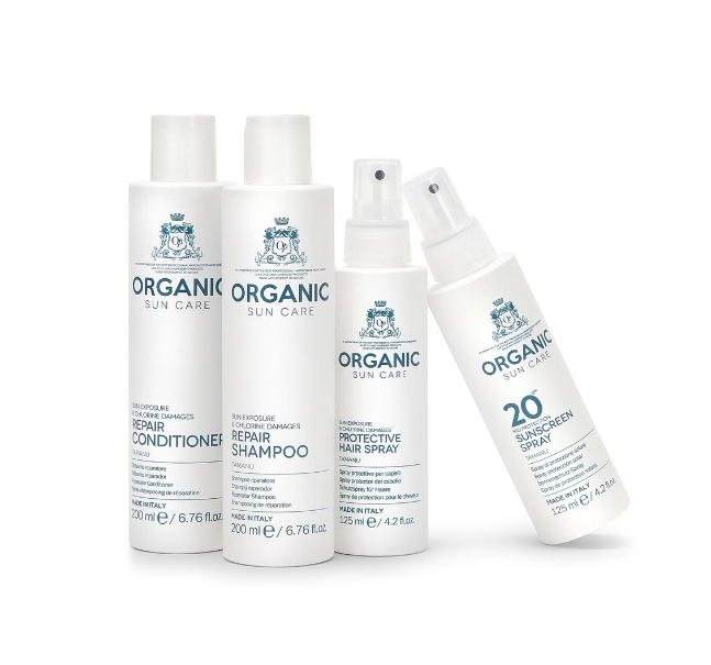 ORGANIC SUN CARE is a line of products designed to meet the need of sun protection for hair, body and face skin. Created according to natural methodologies, it is characterised by the organic Tamanu oil (Calophyllum Inophyllum). This oil is unique especially for its healing properties, it is a natural antibiotic with regenerating, anti-inflammatory features.