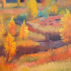 Cherlyn Johnson Oil Paint My mother was an artist so painting always seemed like a natural part of life to me. After graduating from University of Denver (BFA) I enjoyed a successful career as a Creative Director. Since 2008 I have studied with Chuck Ceraso, Molly Davis and Ken Massey. Currently, I am painting (studying) en plein air at Stapleton’s parks and trails nearby. My work is about observation and developing a refinement of seeing..color, luminosity, atmosphere, shape, form and the visual experience. Visit Artist's Website