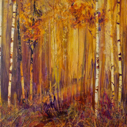 Lelija Roy Mixed Media Lelija Roy’s mixed media work expresses texture as color and color as texture. She works with acrylic paints and other water-based media pigments. Her textures combine various rice papers, lace, silk, fibers, handmade paper and metals. Her process includes mono-printing, watermarks and numerous painting techniques. Resulting AspenSPACES typically include as many as twenty layers. Her formal art training began in the 1970s at the Art Students League in NYC and a BFA from the University of Bridgeport, CT. Her work is held in both public and private collections around the world.. Lelija’s AspenSPACES can be found in galleries in Sedona, AZ as well as Denver, Breckenridge and Vail, CO. Commissions are always welcome. Visit Artist's Website