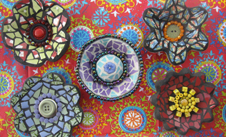 Sarah Christian Mosaic I left the corporate world to pursue Landscape Architecture, a more creative profession. Then I took up Mosaics during the long Colorado winters when gardens were dormant but my creativity still needed an outlet. I love taking things that are broken and reassembling them into different patterns to give them new purpose. I enjoy working with bold colors, recycled materials and different textures to create whimsical pieces, many of which evoke a garden feel or purpose. Visit Artist's Website