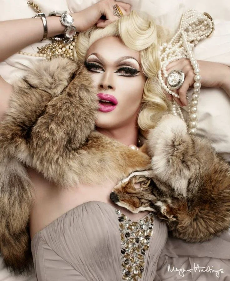 Girl likes fur.