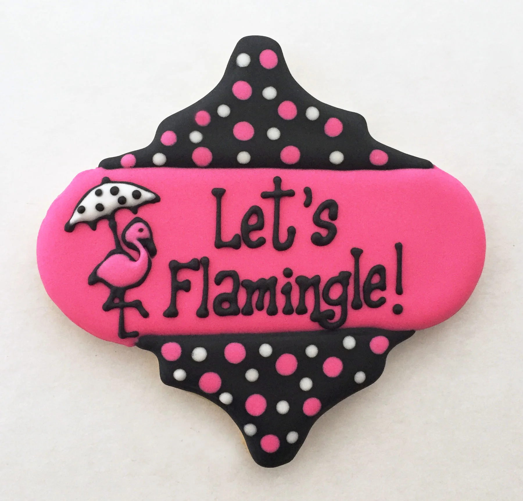 Let's Flamingle Plaque Cookie
