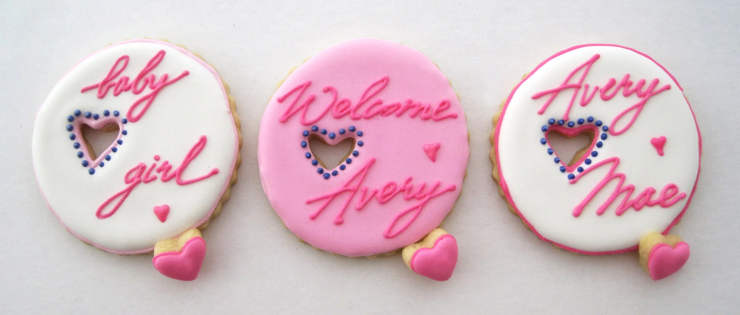 Personalized Baby Circles with Heart Cutout