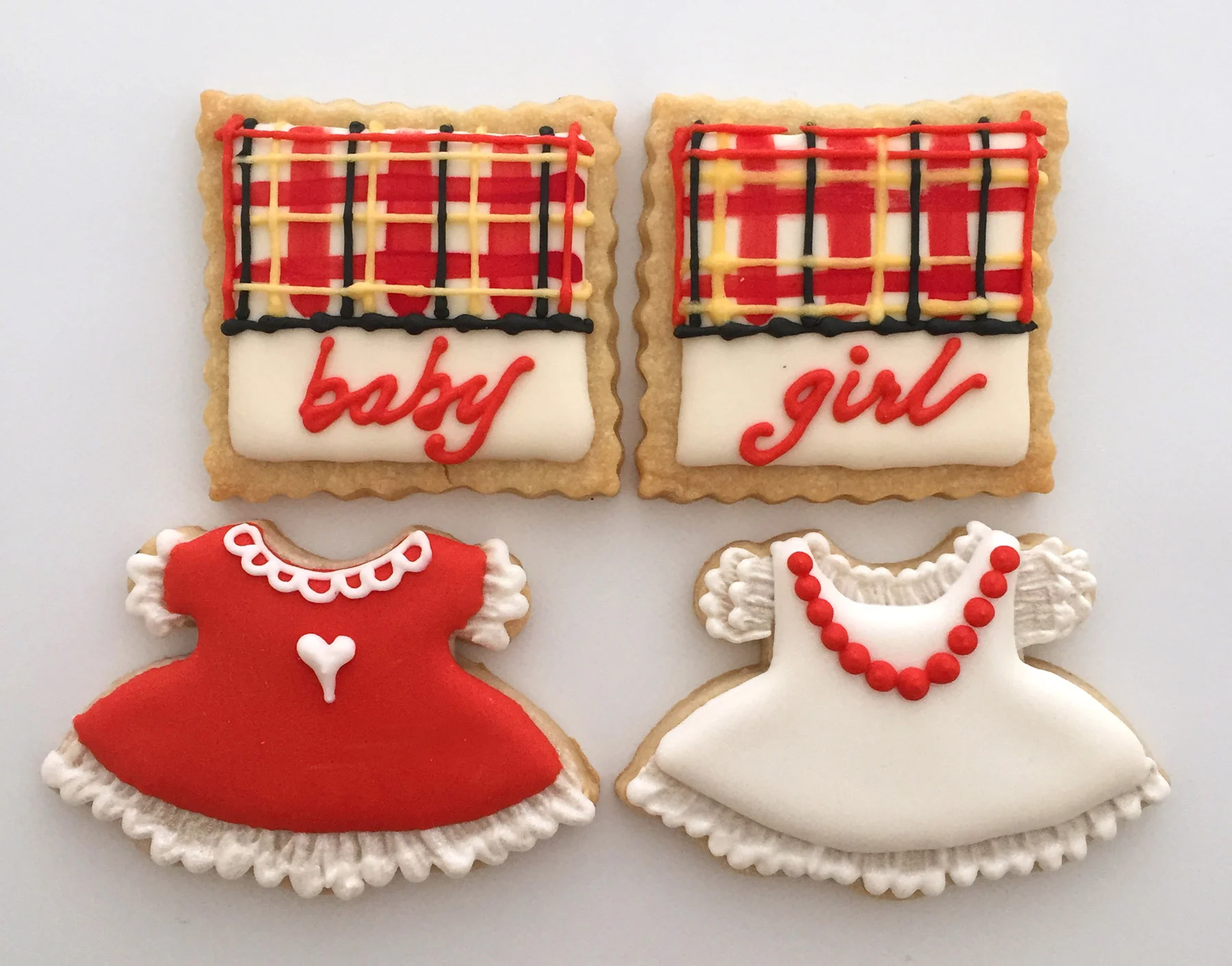 Baby Girl Plaid Squares and Ruffled Dresses
