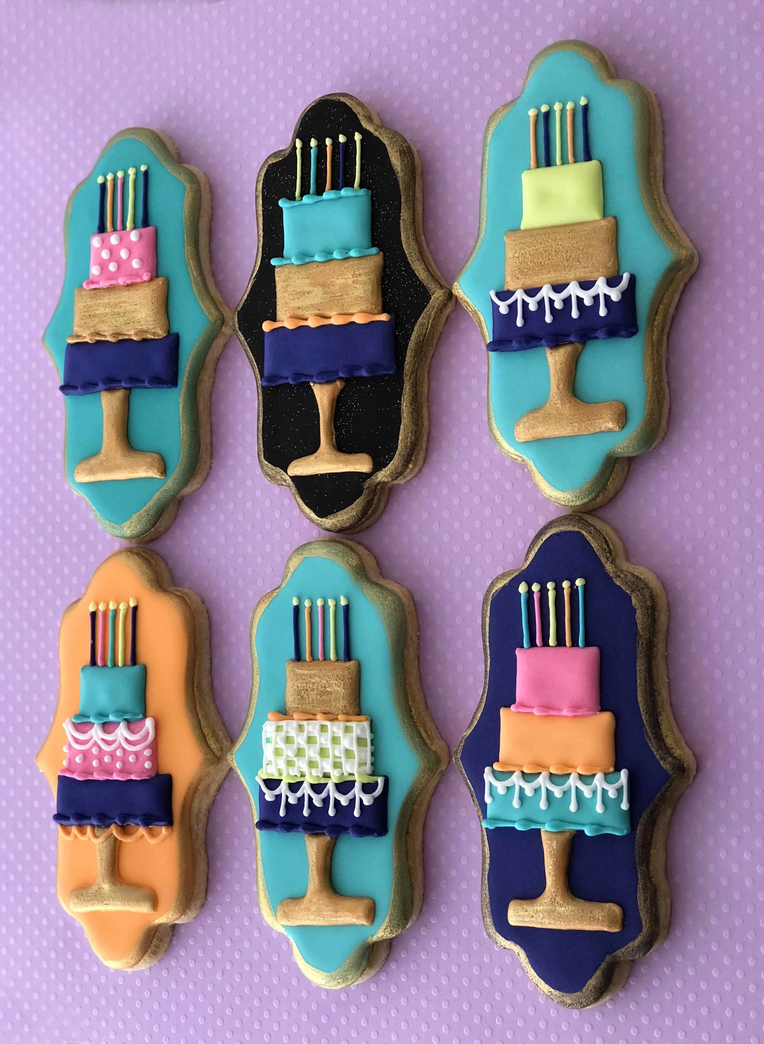 Birthday Cake Plaque Cookies