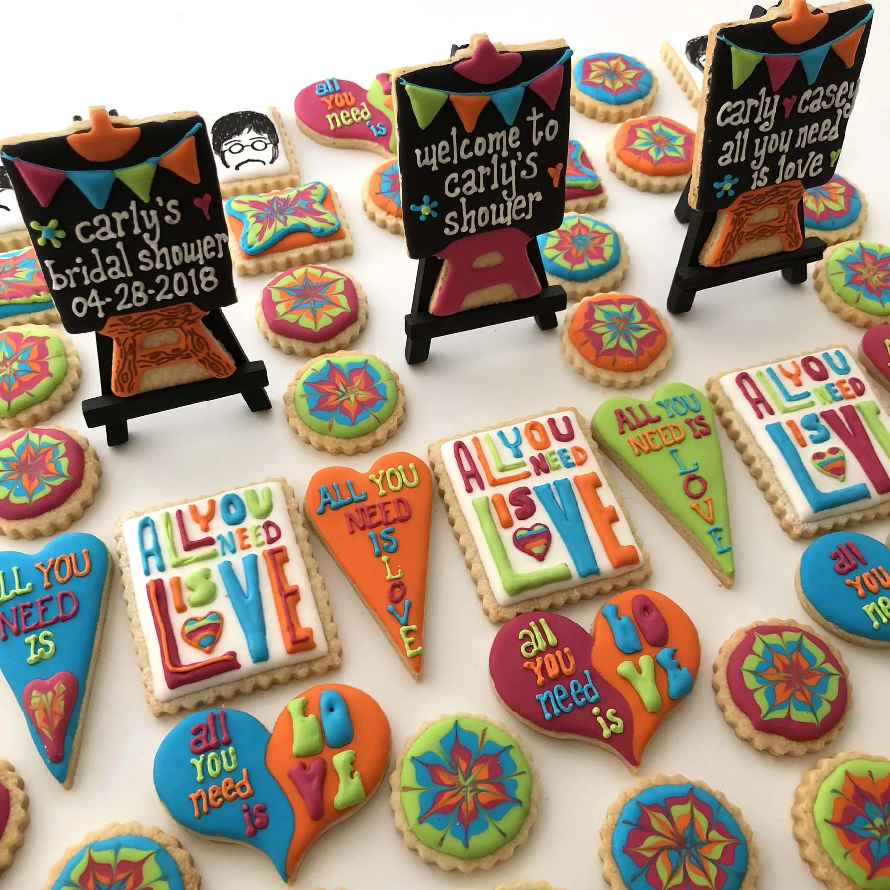 "All You Need Is Love" Bridal Shower Cookies