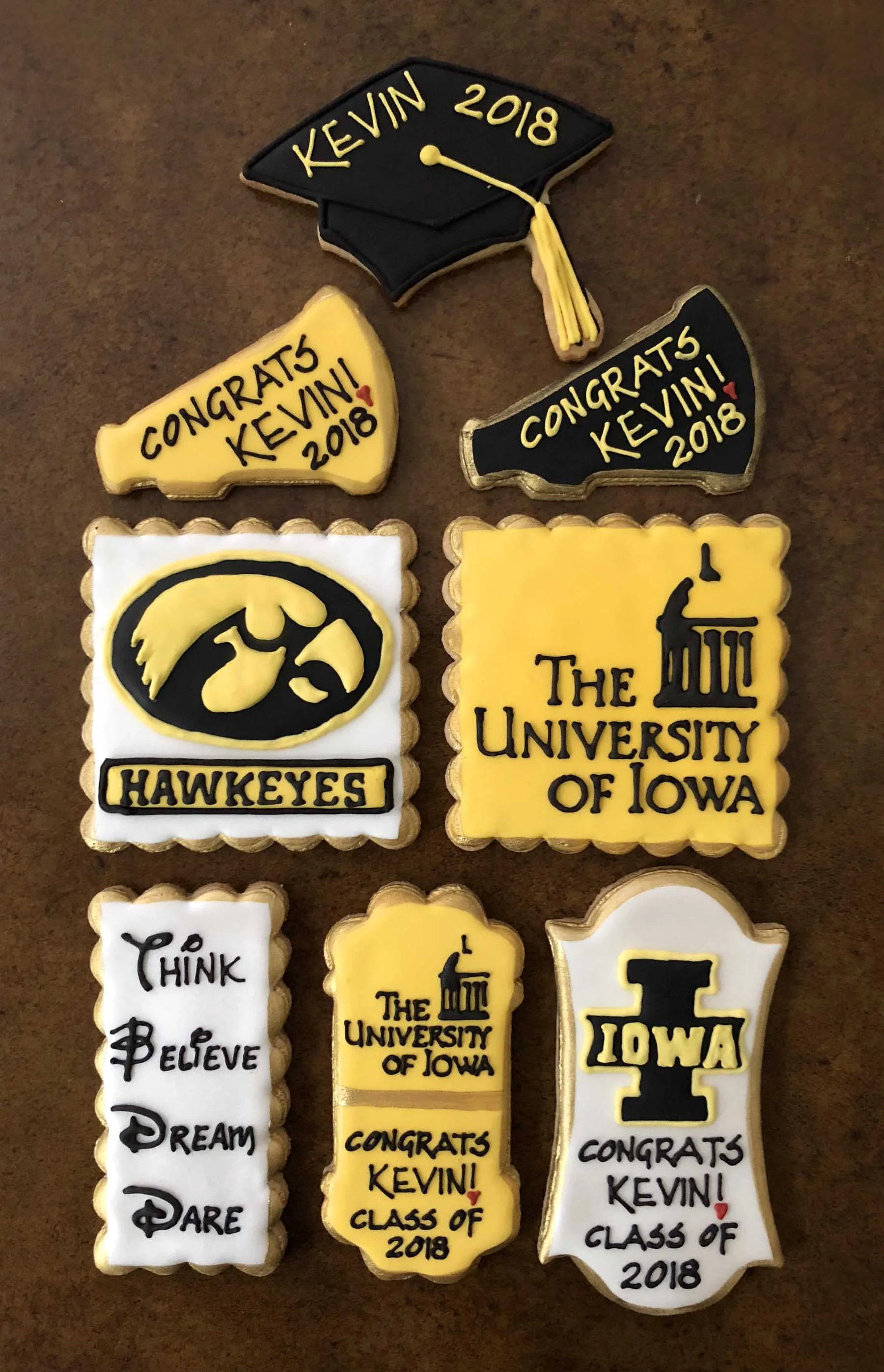 University of Iowa graduation cookies