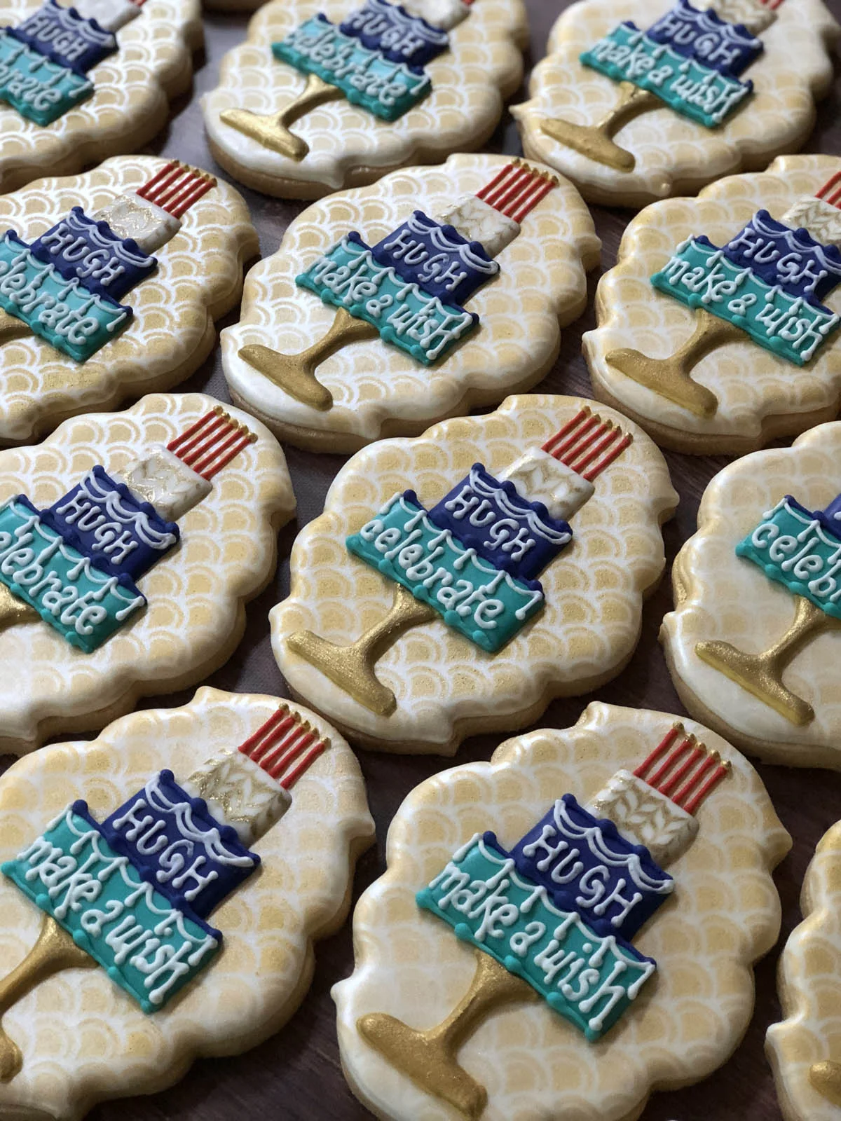 Birthday Cake Plaque Cookies