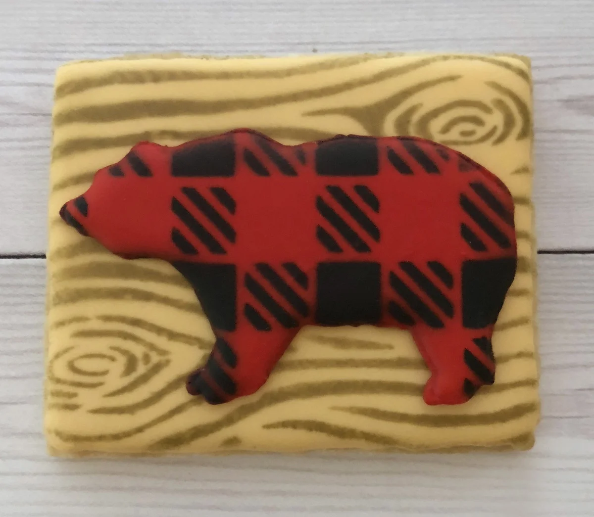 Bear on Woodgrain