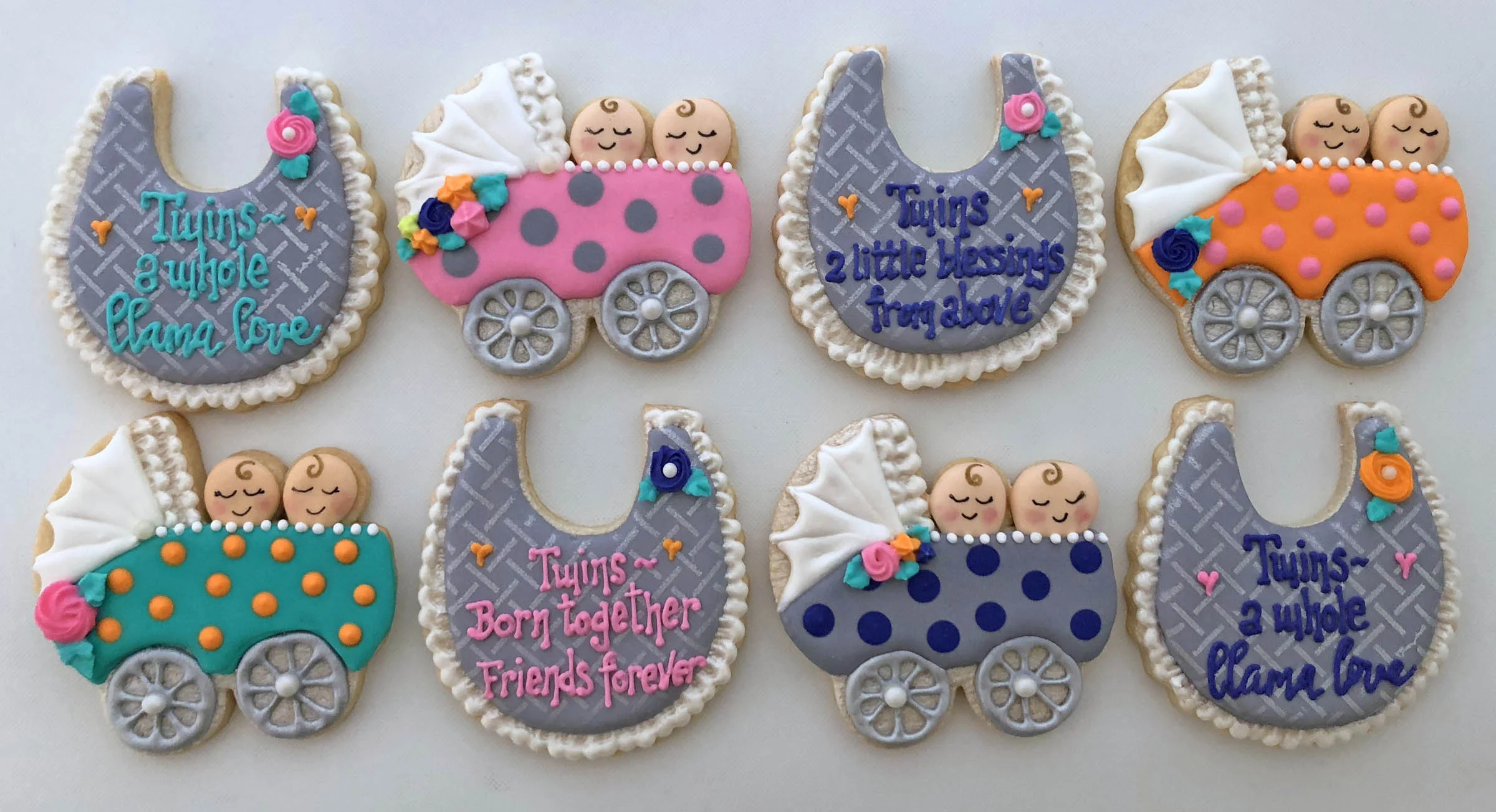 Twin Baby Bibs & Carriages