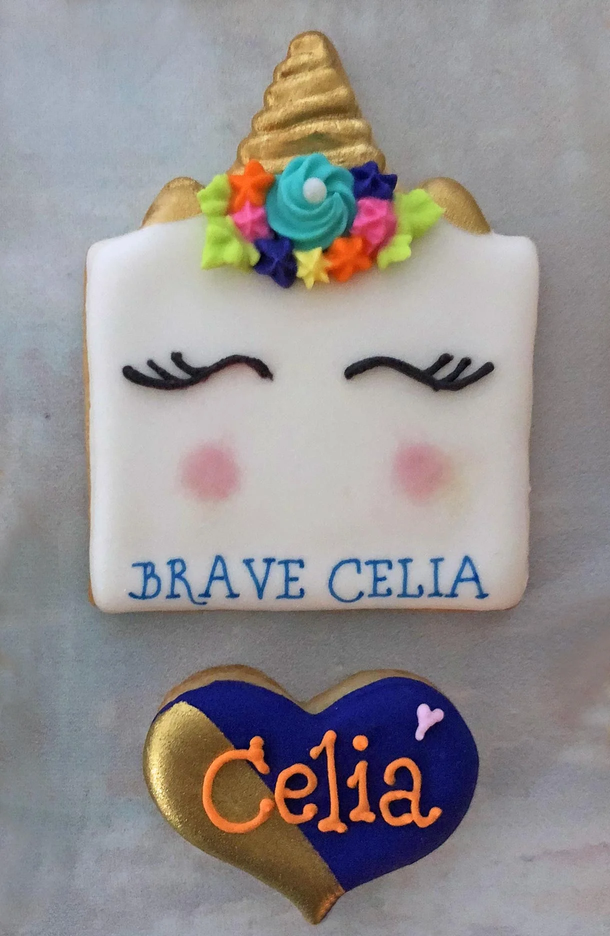 Personalized Unicorn Cookie