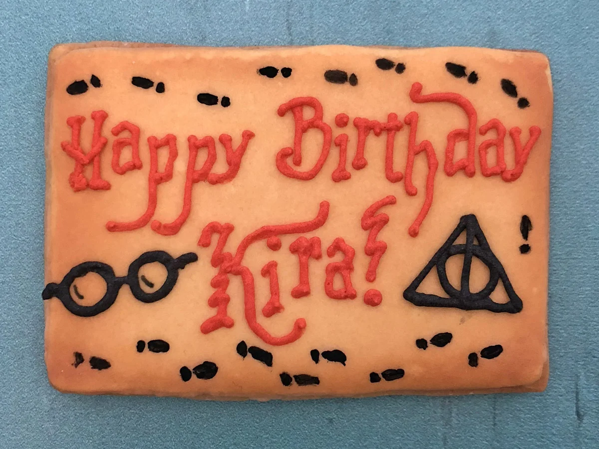 Harry Potter Birthday Cookie
