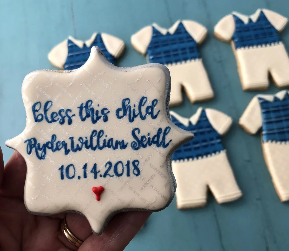 "Bless this Child" Plaque Cookie