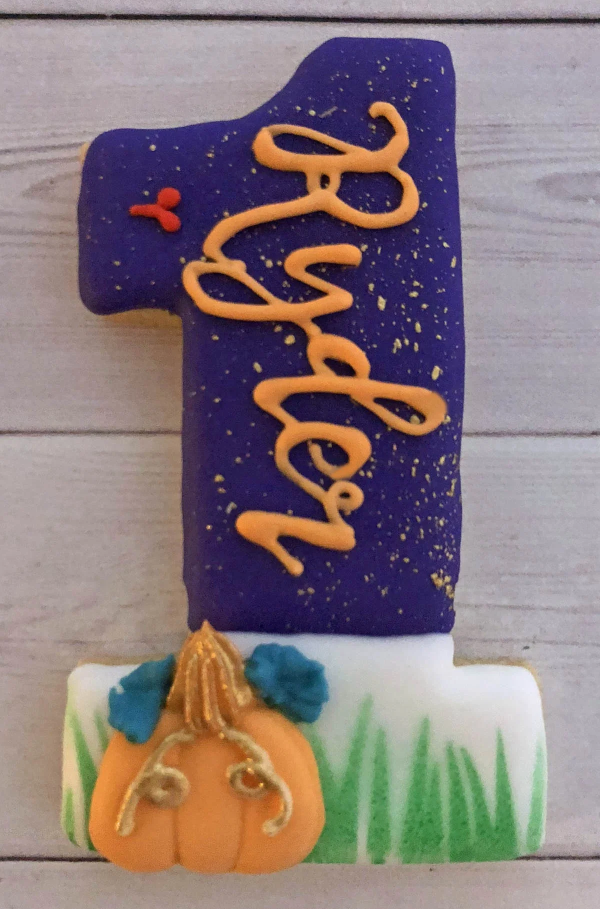 Personalized Number 1 Cookie