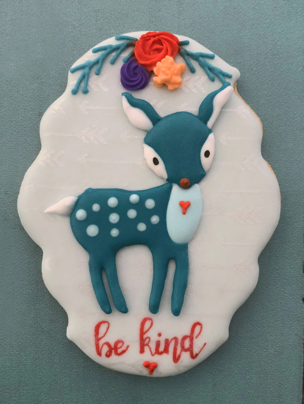 Woodland "Be Kind" Deer Cookie