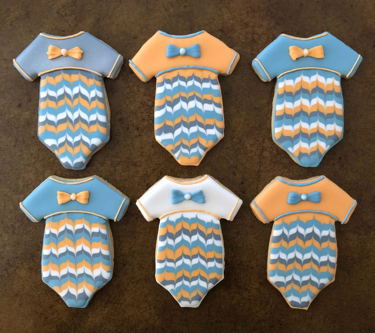 Baby Boy Chevron Onesies