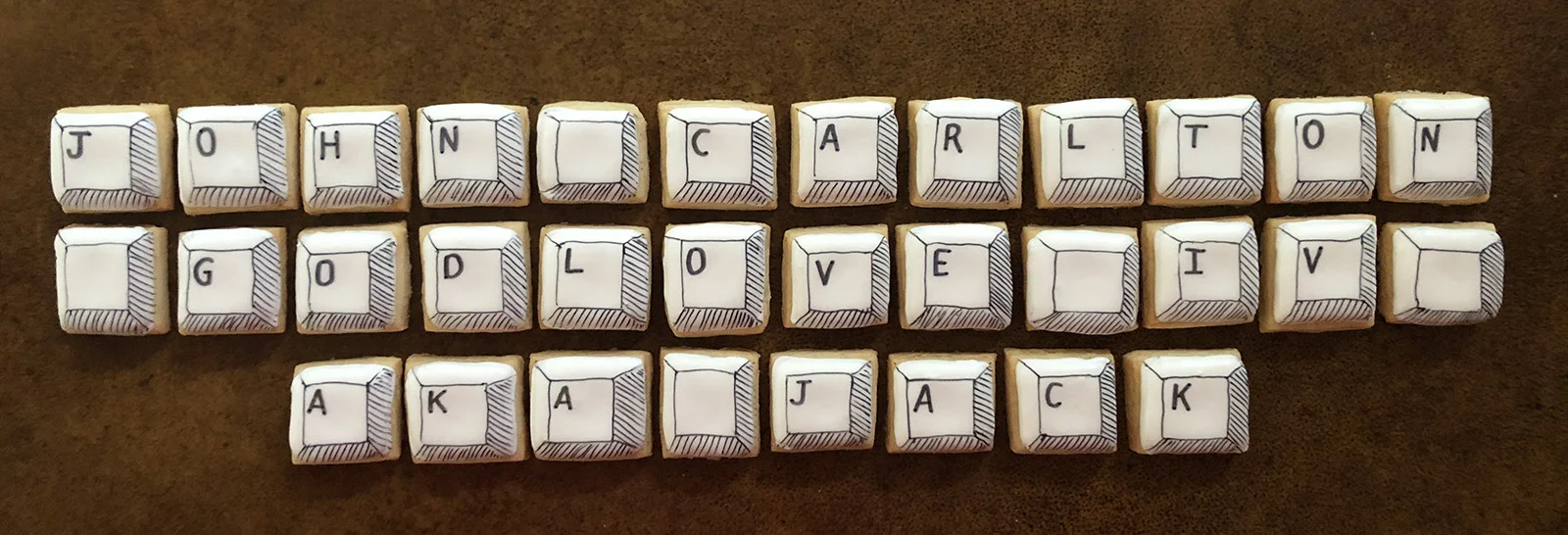 Personalized Keyboard Letter Cookies
