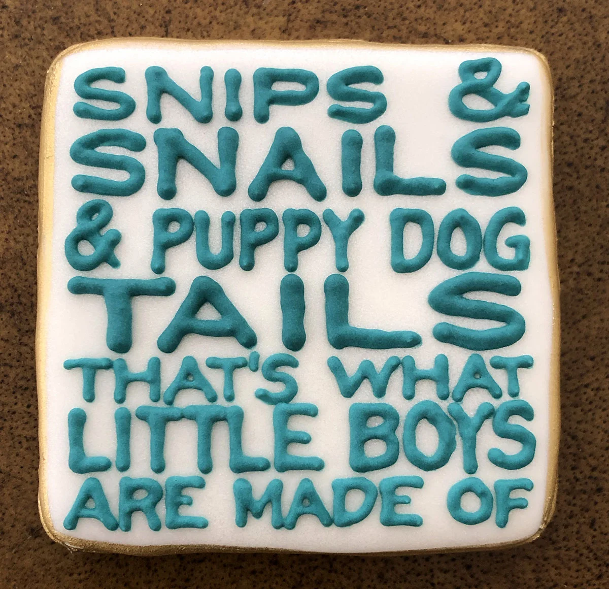 Snips & Snails Cookie